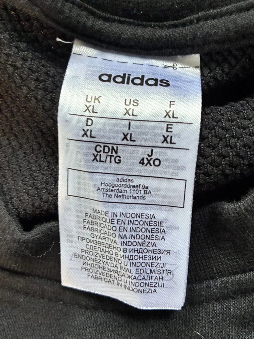 adidas Men's XL Black Long Sleeve Pullover Sweatshirt Climalite